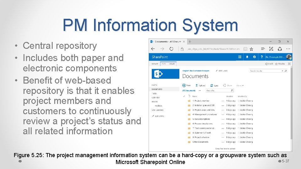 PM Information System • Central repository • Includes both paper and electronic components • PM Information System • Central repository • Includes both paper and electronic components •
