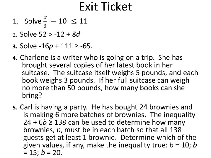 Exit Ticket • 