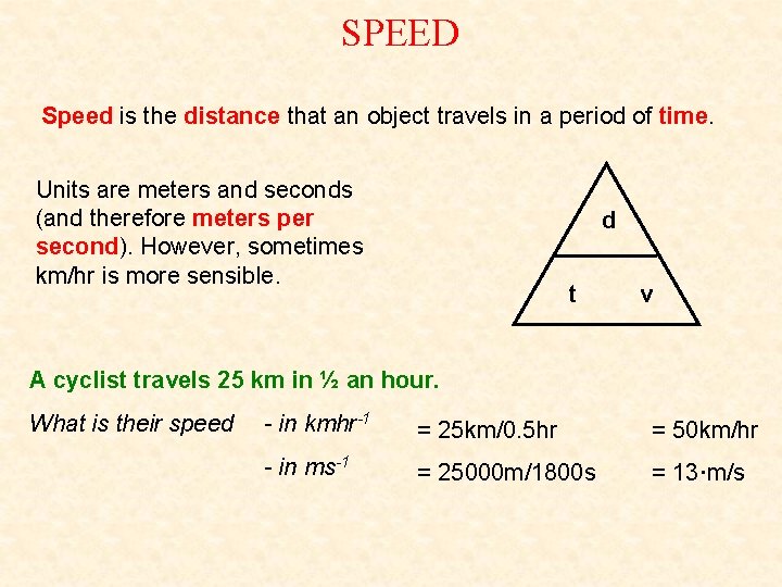 SPEED Speed is the distance that an object travels in a period of time. SPEED Speed is the distance that an object travels in a period of time.