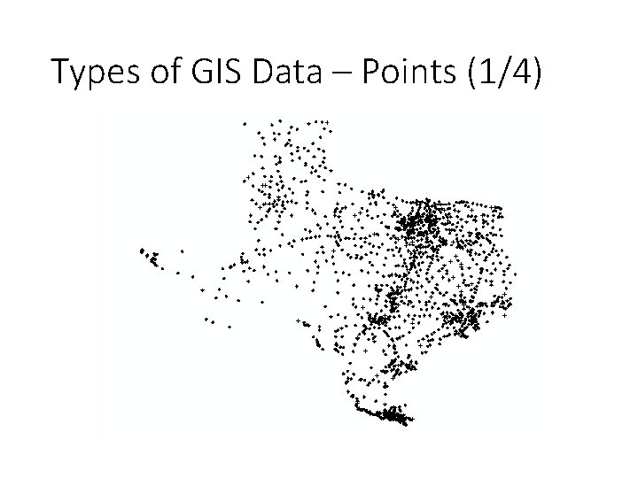 Types of GIS Data – Points (1/4) 