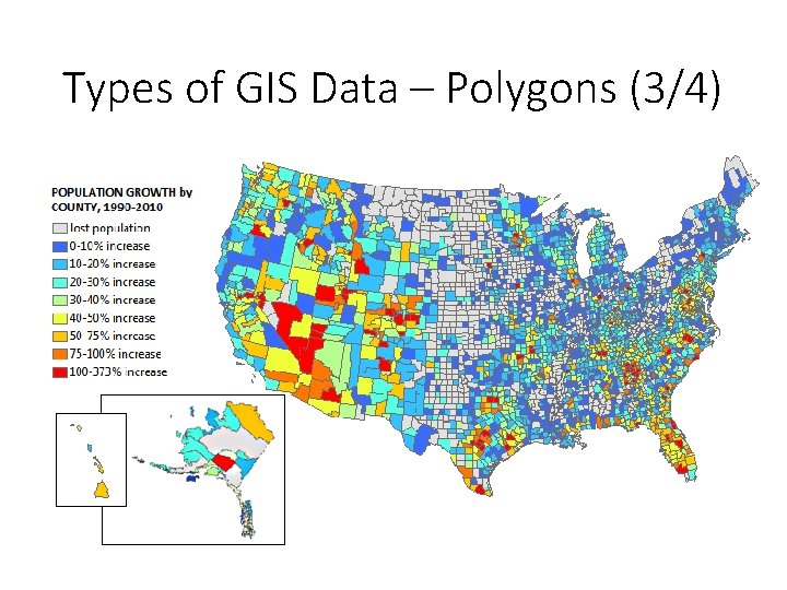 Types of GIS Data – Polygons (3/4) 