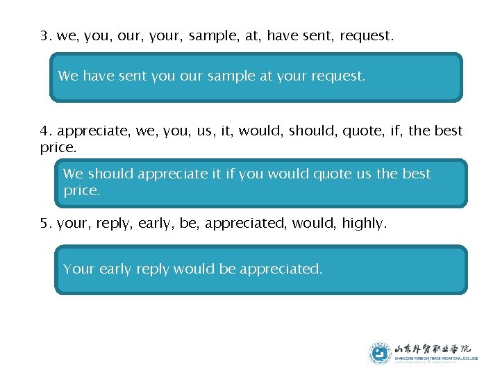 3. we, you, our, your, sample, at, have sent, request. We have sent you 3. we, you, our, your, sample, at, have sent, request. We have sent you