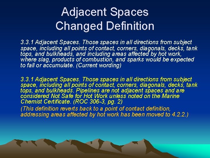 Adjacent Spaces Changed Definition 3. 3. 1 Adjacent Spaces. Those spaces in all directions