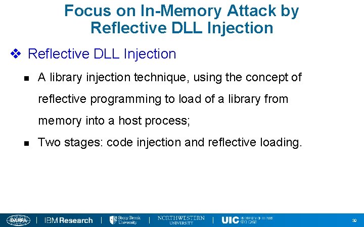 Focus on In-Memory Attack by Reflective DLL Injection v Reflective DLL Injection n A
