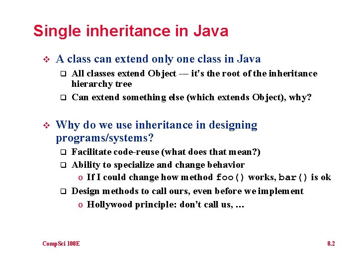 Single inheritance in Java v A class can extend only one class in Java