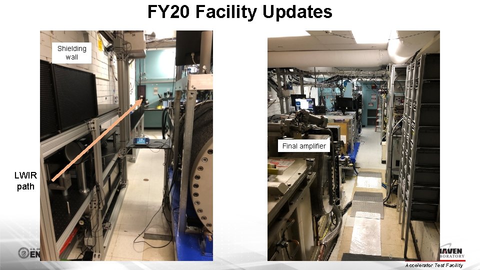 FY 20 Facility Updates Shielding wall Final amplifier LWIR path 8 Accelerator Test Facility