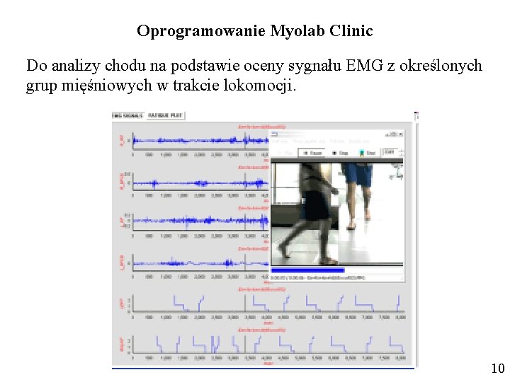 Oprogramowanie Myolab Clinic Do analizy chodu na podstawie oceny sygnału EMG z określonych grup