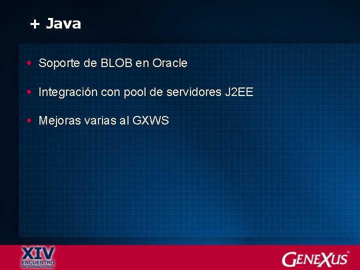 + Java Soporte de BLOB en Oracle Integración con pool de servidores J 2