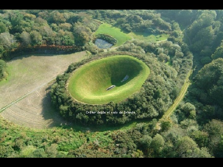 Cráter desde el cielo de Irlanda 