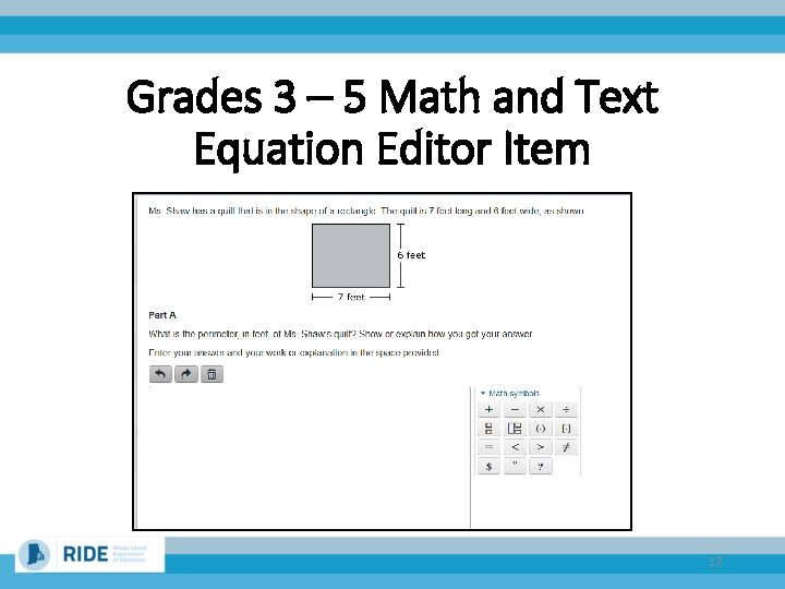 Grades 3 – 5 Math and Text Equation Editor Item 17 