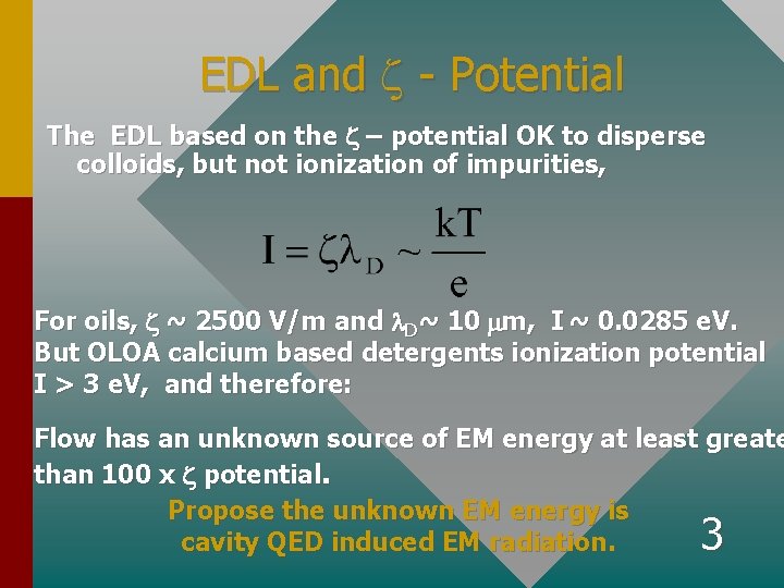 EDL and z - Potential The EDL based on the z – potential OK