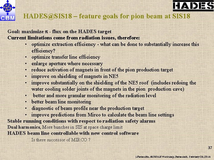 HADES@SIS 18 – feature goals for pion beam at SIS 18 Goal: maximize -