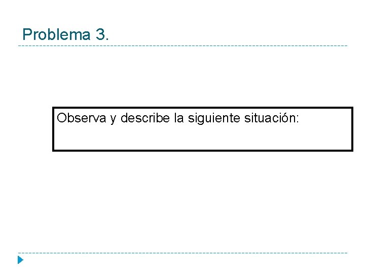Problema 3. Observa y describe la siguiente situación: 