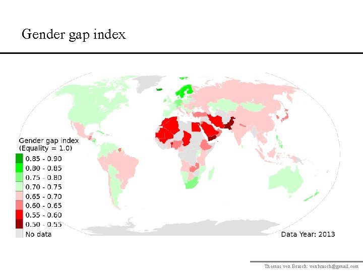 Gender gap index Thomas von Brasch: vonbrasch@gmail. com 