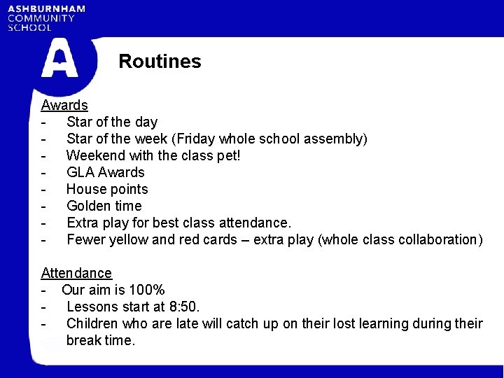 Routines Awards - Star of the day - Star of the week (Friday whole