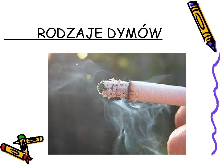 RODZAJE DYMÓW 