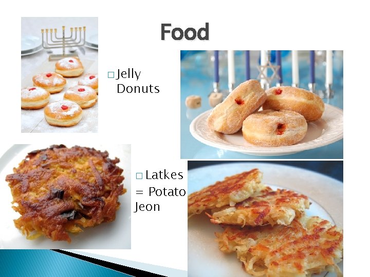 Food � Jelly Donuts � Latkes = Potato Jeon 