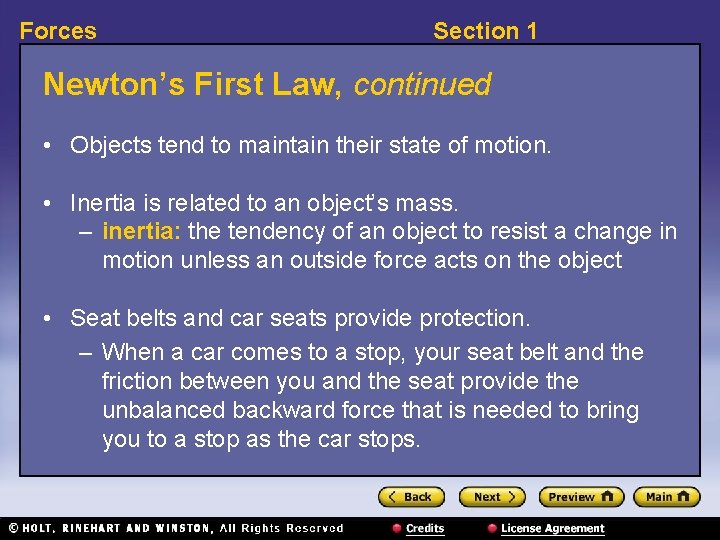 Forces Section 1 Newtons First and Second Laws