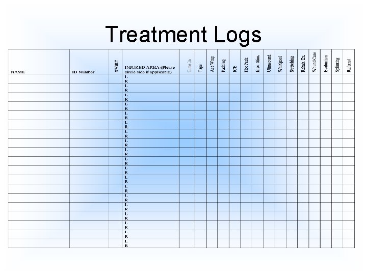 Treatment Logs 