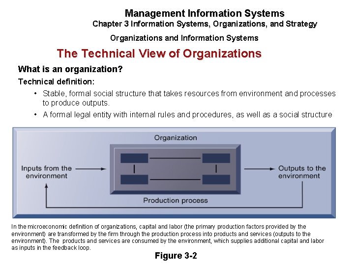 Management Information Systems Chapter 3 Information Systems, Organizations, and Strategy Organizations and Information Systems