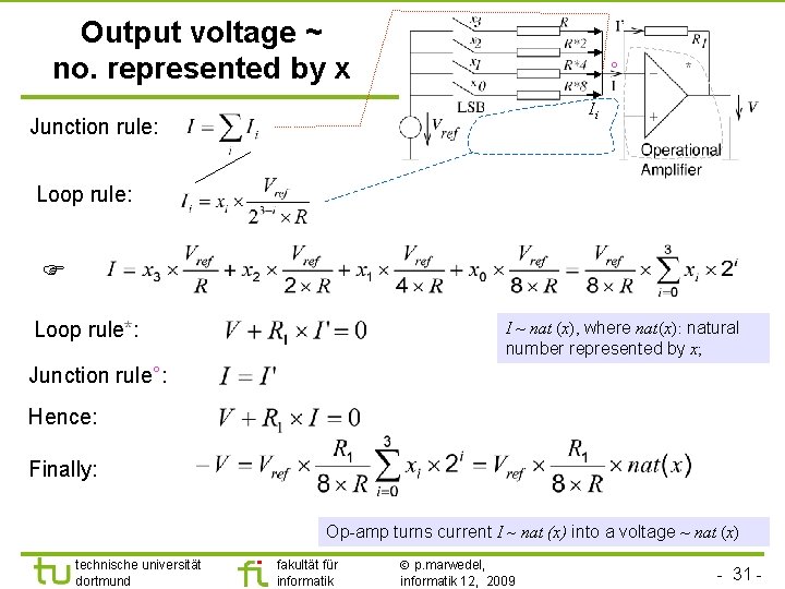 Output voltage ~ no. represented by x ° * Ii Junction rule: Loop rule*: