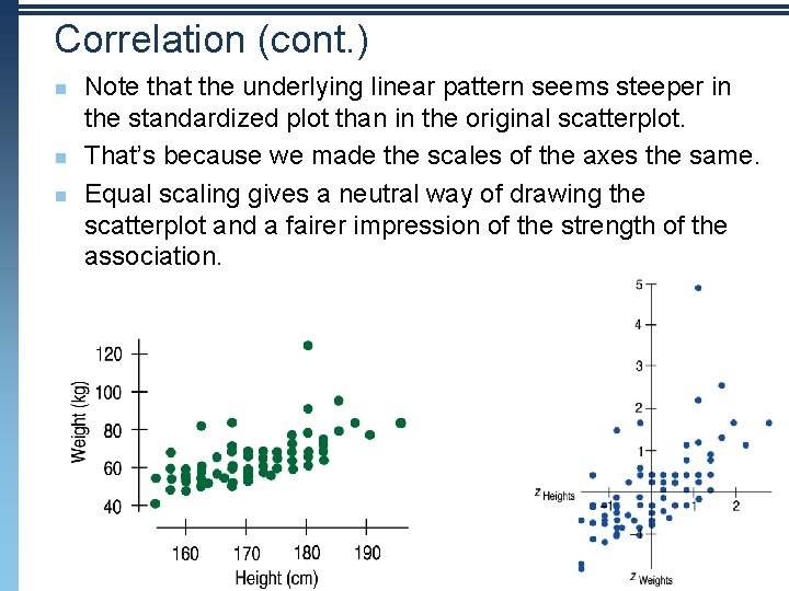 Unit 2 Chapter 7 Scatterplots Association and Correlation