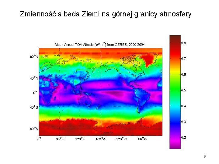 Zmienność albeda Ziemi na górnej granicy atmosfery 9 