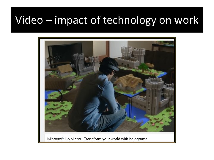 Video – impact of technology on work 