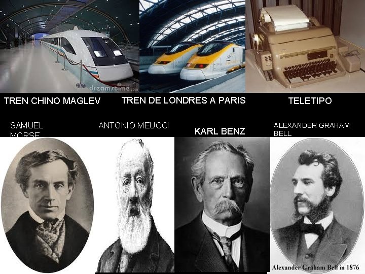 TREN CHINO MAGLEV SAMUEL MORSE TREN DE LONDRES A PARIS ANTONIO MEUCCI KARL BENZ