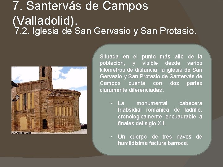 7. Santervás de Campos (Valladolid). 7. 2. Iglesia de San Gervasio y San Protasio.