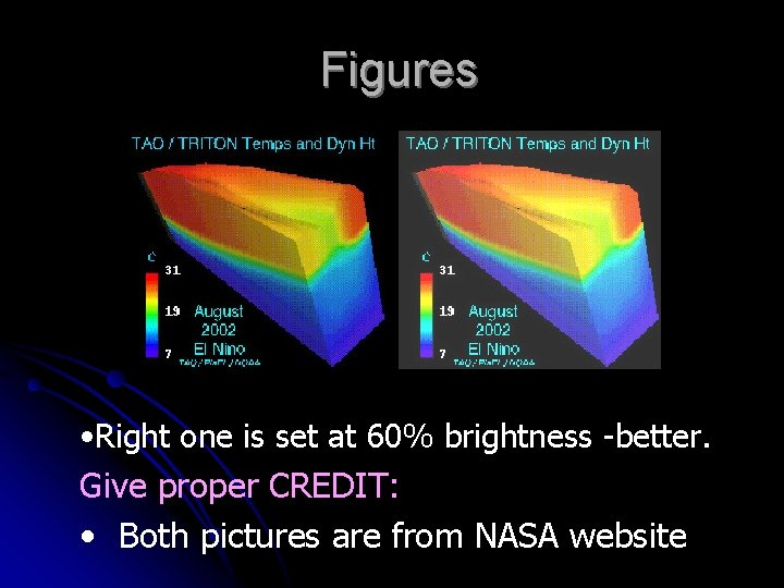 Figures • Right one is set at 60% brightness -better. Give proper CREDIT: •