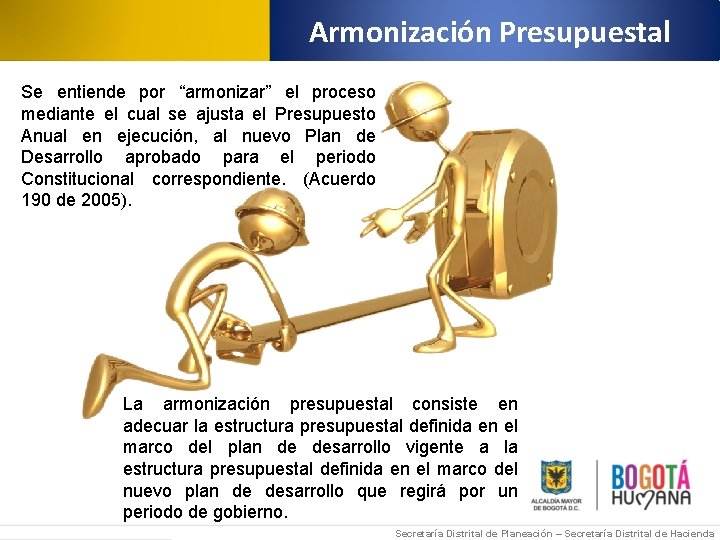 Armonización Presupuestal Se entiende por “armonizar” el proceso mediante el cual se ajusta el