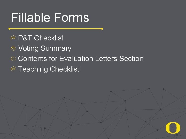 Fillable Forms P&T Checklist Voting Summary Contents for Evaluation Letters Section Teaching Checklist 