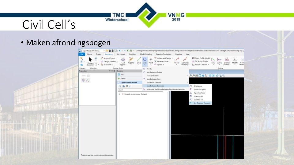 Civil Cell’s • Maken afrondingsbogen 