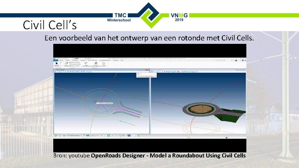 Civil Cell’s Een voorbeeld van het ontwerp van een rotonde met Civil Cells. Bron: