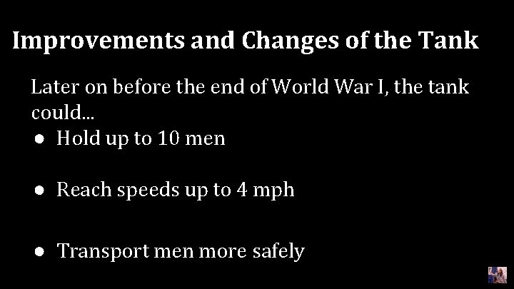 Improvements and Changes of the Tank Later on before the end of World War