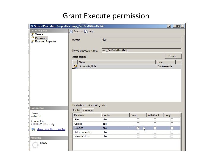 Grant Execute permission 
