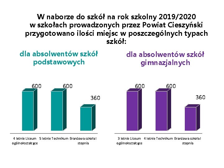 W naborze do szkół na rok szkolny 2019/2020 w szkołach prowadzonych przez Powiat Cieszyński