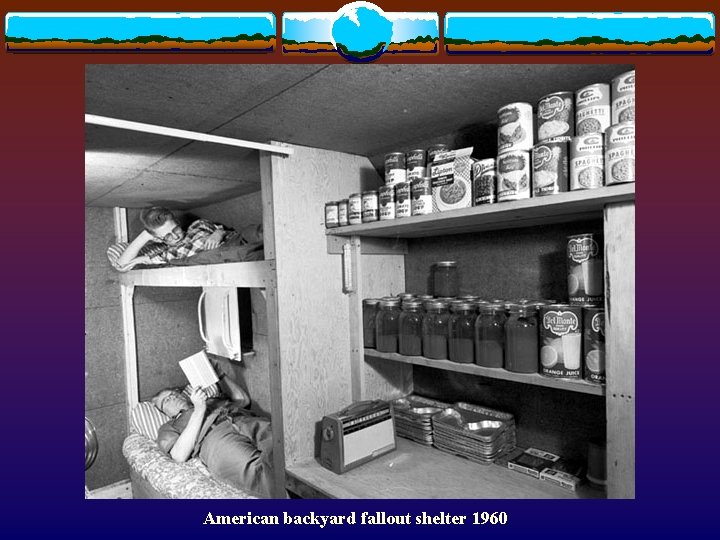 American backyard fallout shelter 1960 