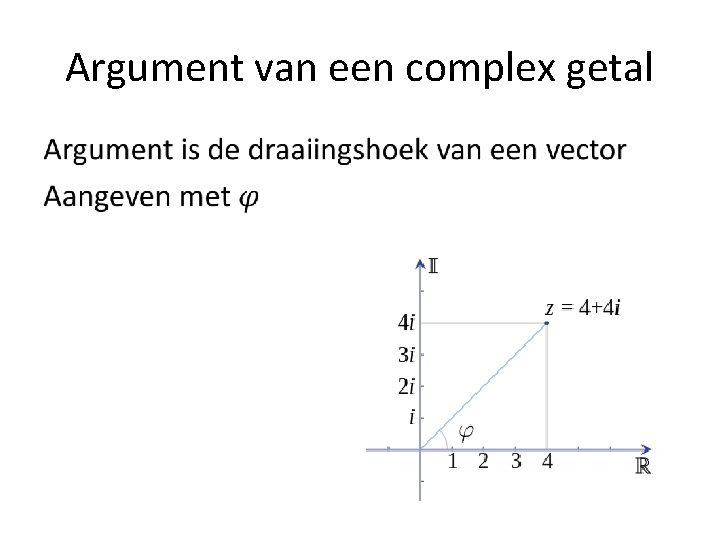 Argument van een complex getal • 