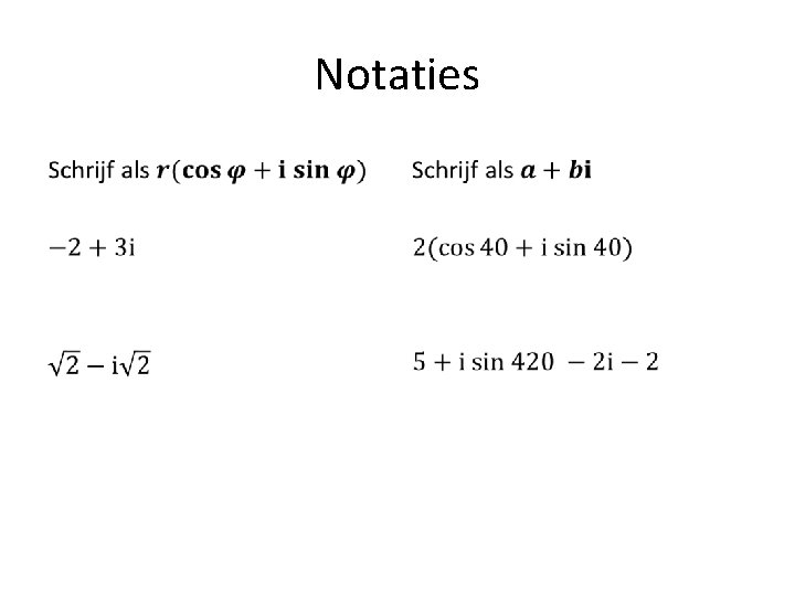 Notaties • • 