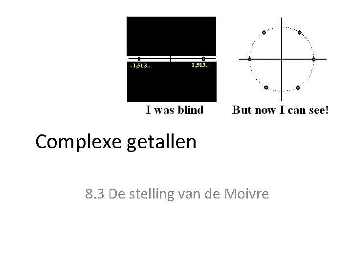 Complexe getallen 8. 3 De stelling van de Moivre 