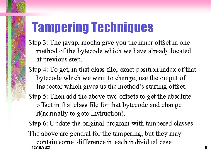 Tampering Techniques Step 3: The javap, mocha give you the inner offset in one