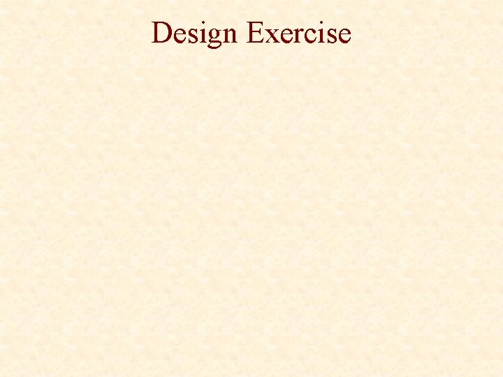 Design Exercise 