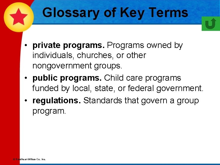 Glossary of Key Terms • private programs. Programs owned by individuals, churches, or other