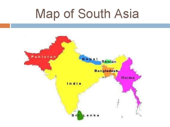 Map of South Asia 
