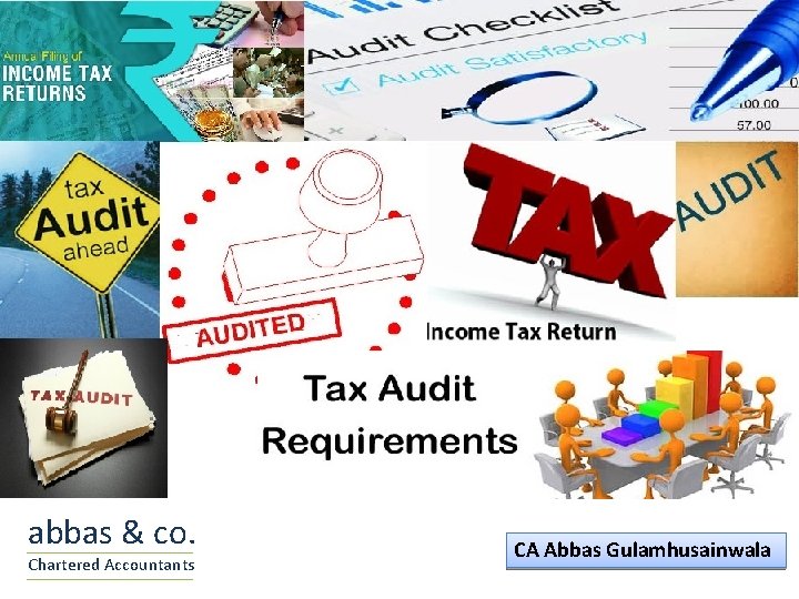 abbas & co. Chartered Accountants CA Abbas Gulamhusainwala 