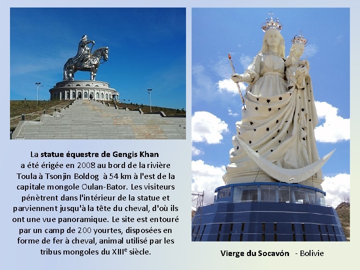 La statue équestre de Gengis Khan a été érigée en 2008 au bord de