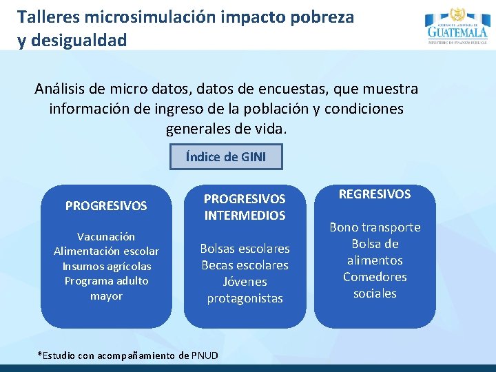 Talleres microsimulación impacto pobreza y desigualdad Análisis de micro datos, datos de encuestas, que