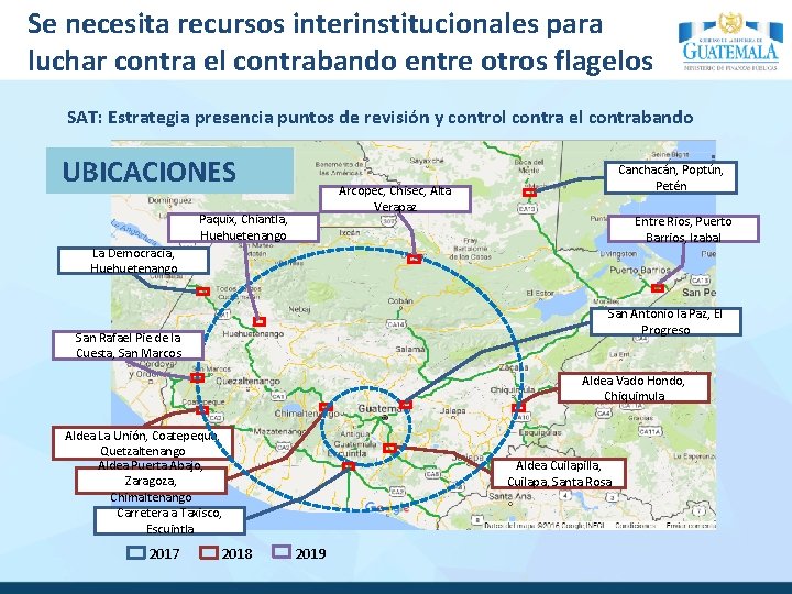 Se necesita recursos interinstitucionales para luchar contra el contrabando entre otros flagelos SAT: Estrategia